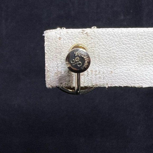 Vintage ICED 1/20 14K GF Faux Pearl Screw Back Earrings (2806) - Picture 5 of 8